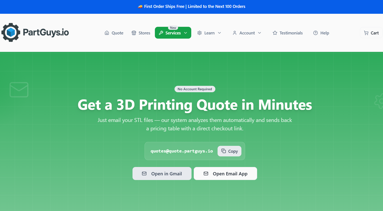 PartGuys Email Quote Service